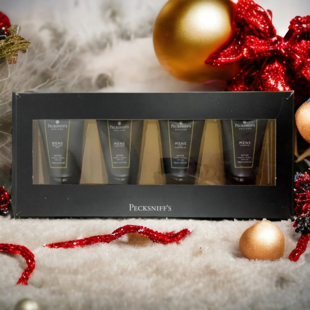 Pecksniffs Active Gift Set Shower Gel Shave Cream AfterShave 3 In 1 EnglandMade